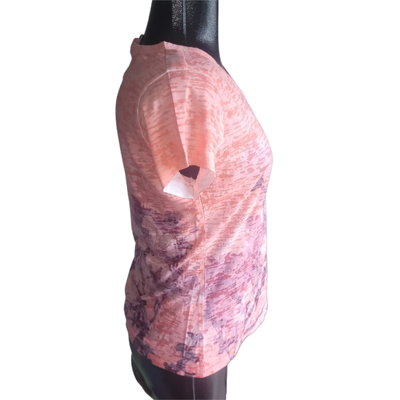 The North Face Peach Floral V-Neck T Shirt - Picture 3 of 6